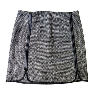 Joe Fresh Herringbone Tweed Black and White Mini Skirt Size 2